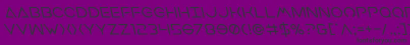 Earthorbiterleft-Schriftart – Schwarze Schriften auf violettem Hintergrund
