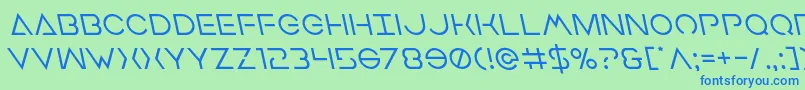 Earthorbiterleft Font – Blue Fonts on Green Background