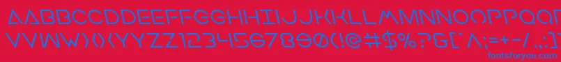 Earthorbiterleft Font – Blue Fonts on Red Background