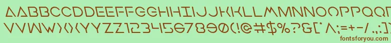 Earthorbiterleft-fontti – ruskeat fontit vihreällä taustalla