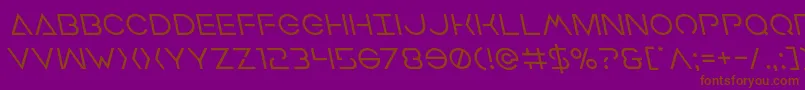 Earthorbiterleft-fontti – ruskeat fontit violetilla taustalla