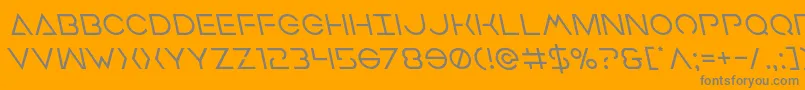 More about Earthorbiterleft Font Earthorbiterleft Font – Gray Fonts on Orange Background