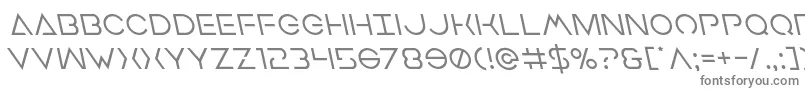 フォントEarthorbiterleft – 白い背景に灰色の文字