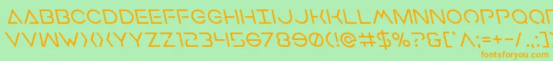 Earthorbiterleft Font – Orange Fonts on Green Background
