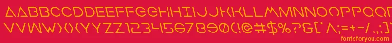 Earthorbiterleft Font – Orange Fonts on Red Background