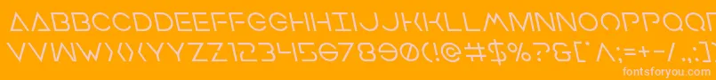 Earthorbiterleft Font – Pink Fonts on Orange Background