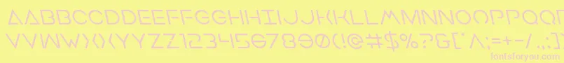 Earthorbiterleft Font – Pink Fonts on Yellow Background