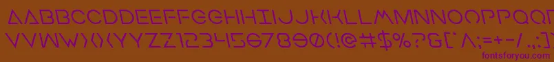 Weitere Informationen zur Earthorbiterleft-Schriftart Earthorbiterleft-Schriftart – Violette Schriften auf braunem Hintergrund