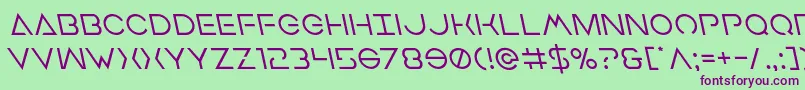 Earthorbiterleft Font – Purple Fonts on Green Background