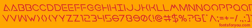 Earthorbiterleft Font – Red Fonts on Orange Background