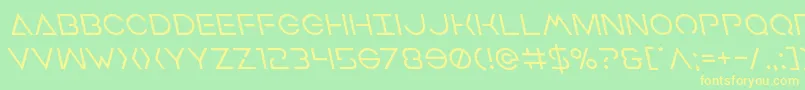 Шрифт Earthorbiterleft – жёлтые шрифты на зелёном фоне