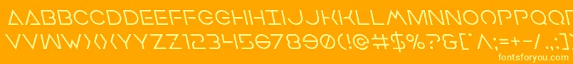 More about Earthorbiterleft Font Earthorbiterleft Font – Yellow Fonts on Orange Background