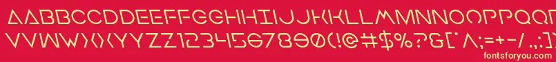 Earthorbiterleft Font – Yellow Fonts on Red Background