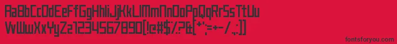 fuente JustMyType – Fuentes Negras Sobre Fondo Rojo