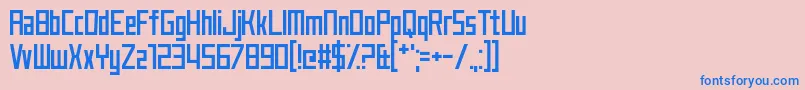 JustMyType Font – Blue Fonts on Pink Background