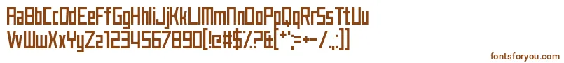 フォントJustMyType – 白い背景に茶色のフォント