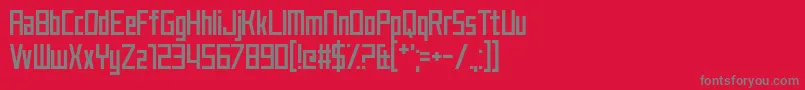 JustMyType Font – Gray Fonts on Red Background
