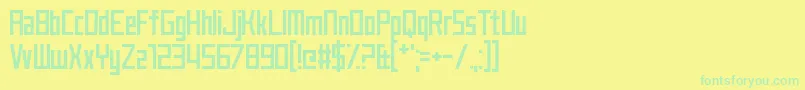 JustMyType Font – Green Fonts on Yellow Background