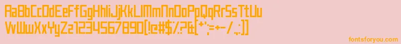 JustMyType Font – Orange Fonts on Pink Background