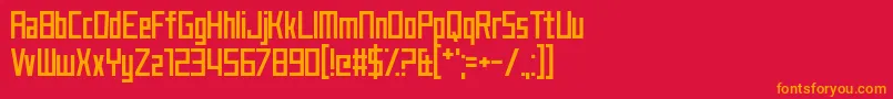 JustMyType Font – Orange Fonts on Red Background