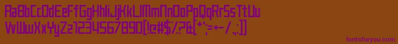 JustMyType Font – Purple Fonts on Brown Background