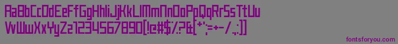 フォントJustMyType – 紫色のフォント、灰色の背景