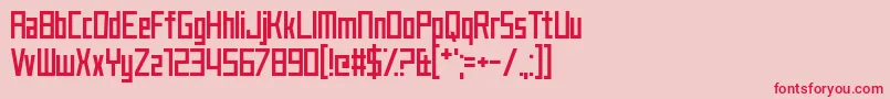 JustMyType Font – Red Fonts on Pink Background
