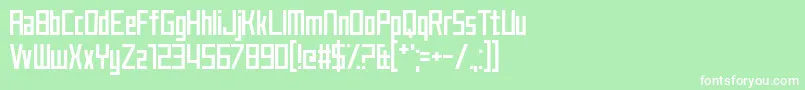 JustMyType Font – White Fonts on Green Background