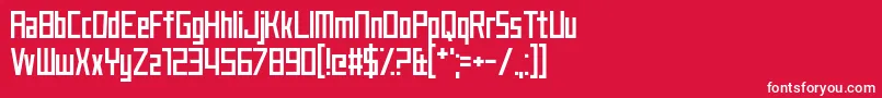 JustMyType Font – White Fonts on Red Background