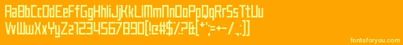 JustMyType Font – Yellow Fonts on Orange Background