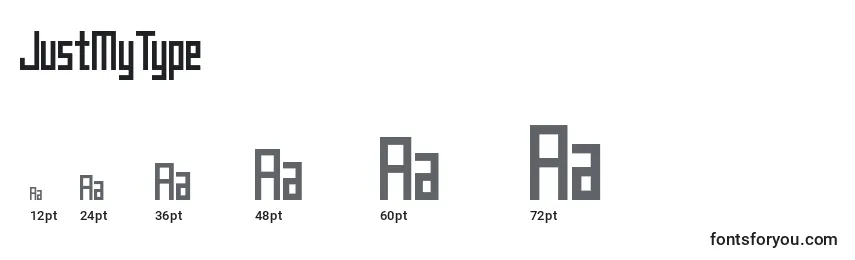 JustMyType Font Sizes