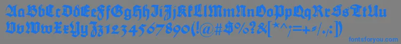 Maximilian Font – Blue Fonts on Gray Background