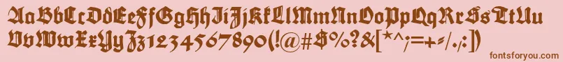 Maximilian Font – Brown Fonts on Pink Background