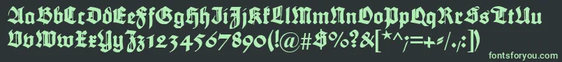 Maximilian Font – Green Fonts on Black Background