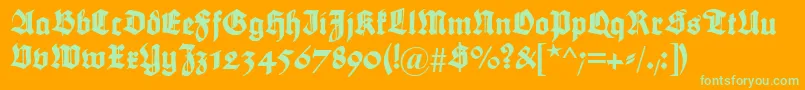 Maximilian Font – Green Fonts on Orange Background