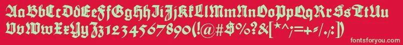 fuente Maximilian – Fuentes Verdes Sobre Fondo Rojo