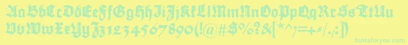 Maximilian Font – Green Fonts on Yellow Background