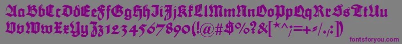 Maximilian Font – Purple Fonts on Gray Background