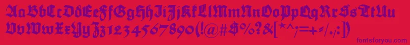 Maximilian Font – Purple Fonts on Red Background