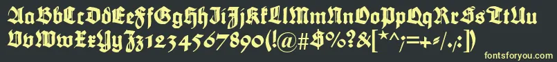 Maximilian Font – Yellow Fonts on Black Background