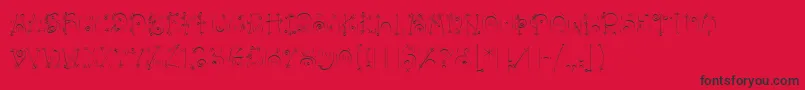 BangLetPlain.1.0 Font – Black Fonts on Red Background