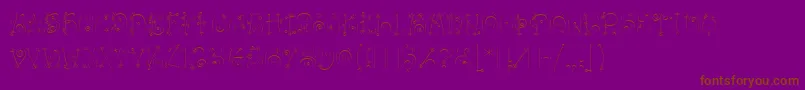 BangLetPlain.1.0 Font – Brown Fonts on Purple Background