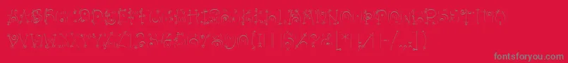 BangLetPlain.1.0-Schriftart – Graue Schriften auf rotem Hintergrund