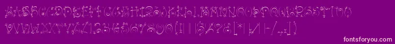 BangLetPlain.1.0-Schriftart – Rosa Schriften auf violettem Hintergrund