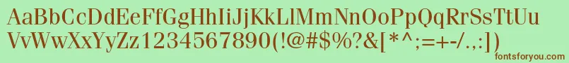 FenicestdRegular Font – Brown Fonts on Green Background