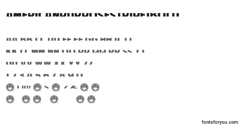 Schriftart AmericanPurposeStripe1Bold (87557) – Alphabet, Zahlen, spezielle Symbole