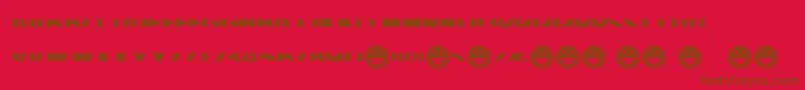 AmericanPurposeStripe1Bold Font – Brown Fonts on Red Background