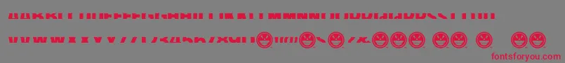 AmericanPurposeStripe1Bold-Schriftart – Rote Schriften auf grauem Hintergrund