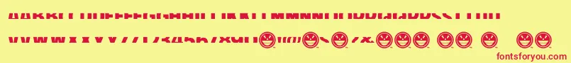 AmericanPurposeStripe1Bold Font – Red Fonts on Yellow Background