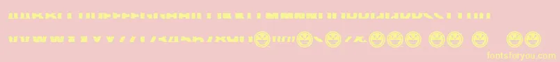 AmericanPurposeStripe1Bold Font – Yellow Fonts on Pink Background